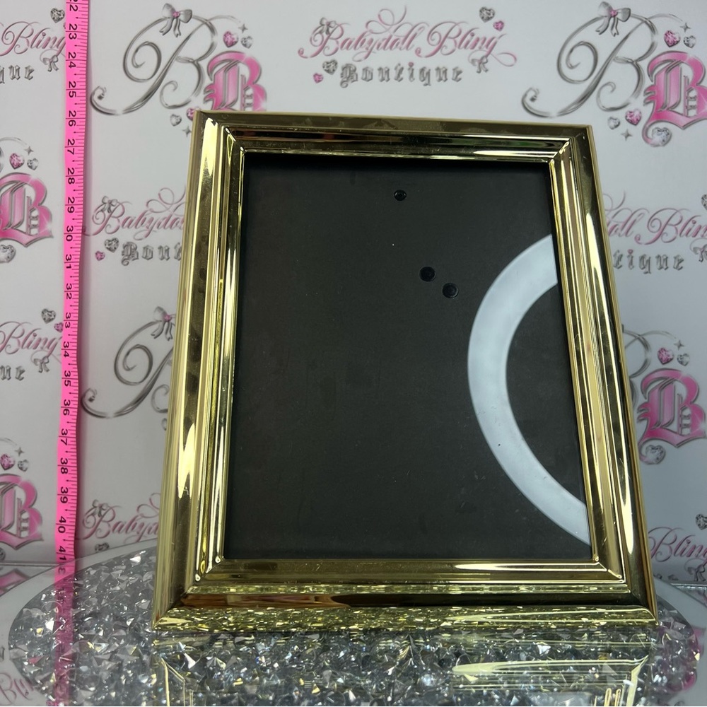 Stand Up Gold Picture Frame-Glass with a velvet backing.